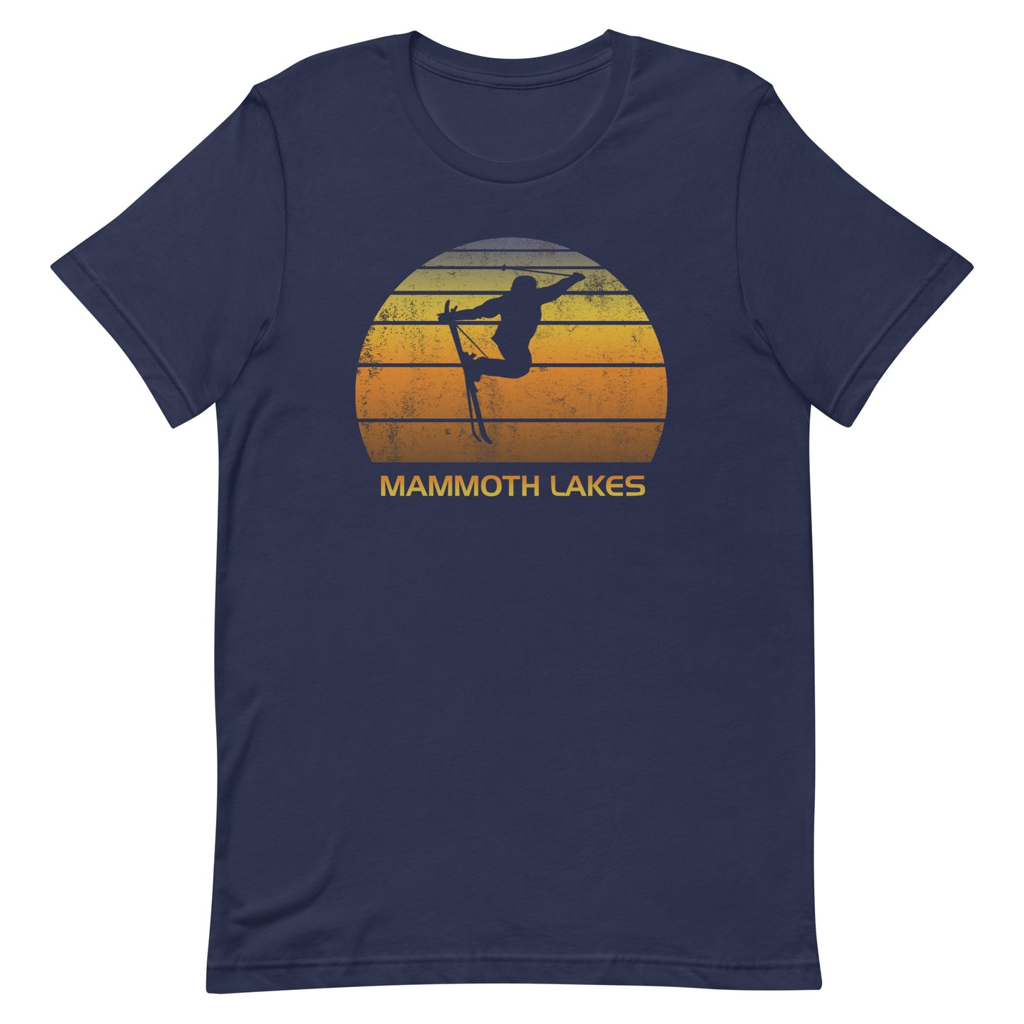 Retro Mammoth Lakes California Ski Fan Skier Sunset Unisex T-Shirt