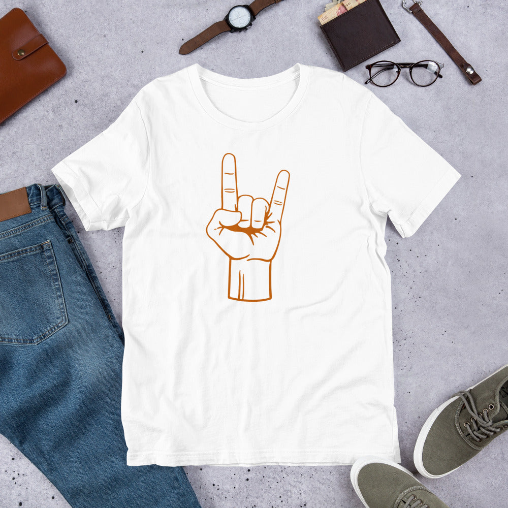 Texas Rocker Long Horn Hand Sign College Football Fan Unisex T-Shirt