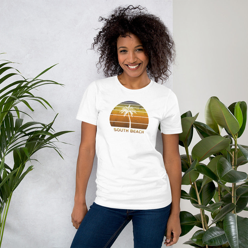 Vintage South Beach Miami Florida Sunset Unisex T-Shirt