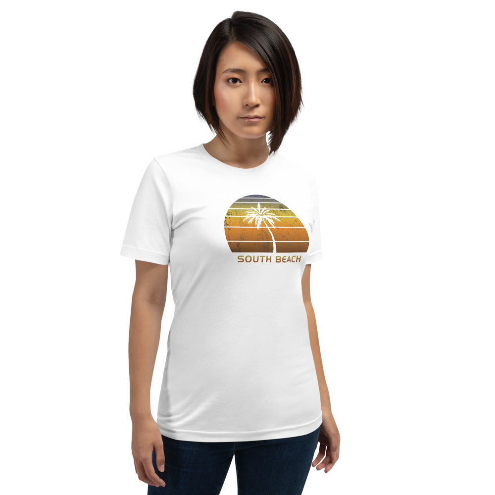 Vintage South Beach Miami Florida Sunset Unisex T-Shirt