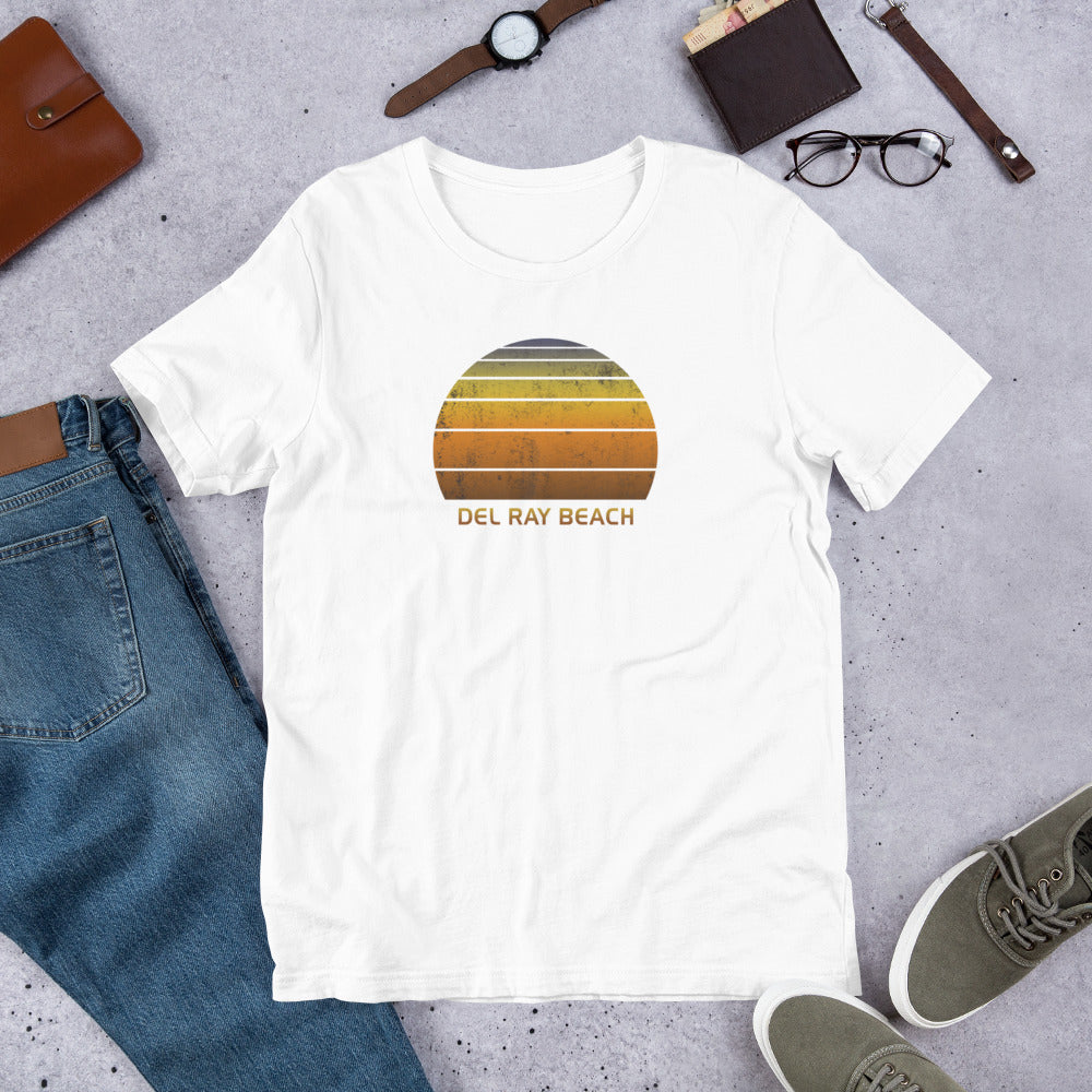 Retro Delray Beach Florida Sunset Unisex T-Shirt