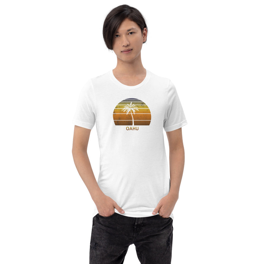 Vintage Oahu Hawaii Beach Sunset Unisex T-Shirt