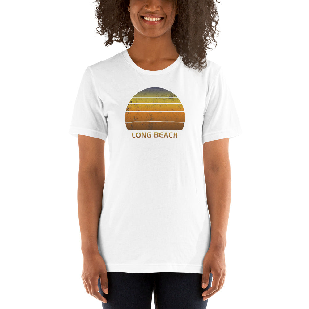 Retro Long Beach California Sunset Unisex T-Shirt