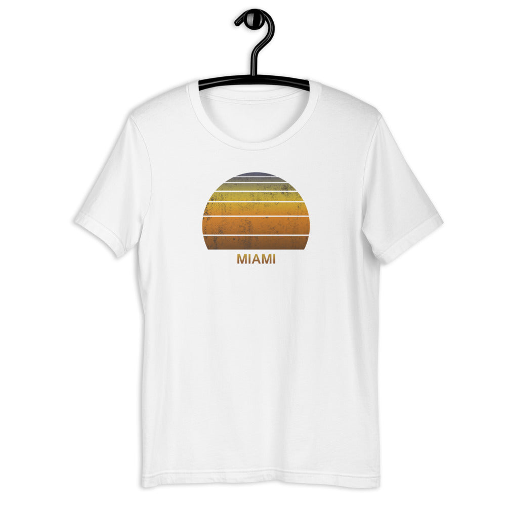 Retro Miami Florida Sunset Beach Vacation Souvenir Unisex T-Shirt