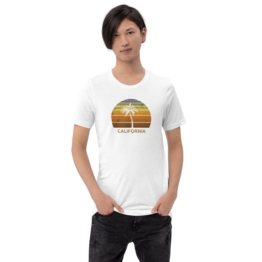 Vintage California Beach Vacation Souvenir Sunset Unisex T-Shirt