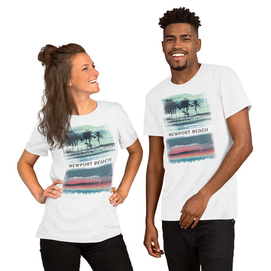 Newport Beach California Vacation Souvenir Palm Tree Unisex T-Shirt