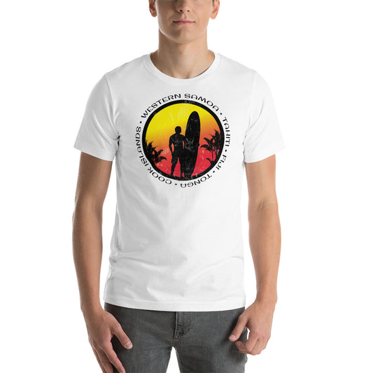 Cool Pacific Islands Surf Fan Surfing Lover Beach Unisex T-Shirt