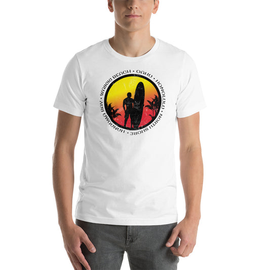 Cool Oahu Hawaii Surf Fan Surfing Lover Beach Unisex T-Shirt