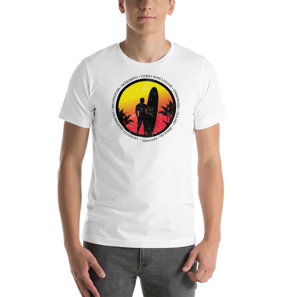 Cool Mexico Surf Fan Surfing Lover Beach Unisex T-Shirt