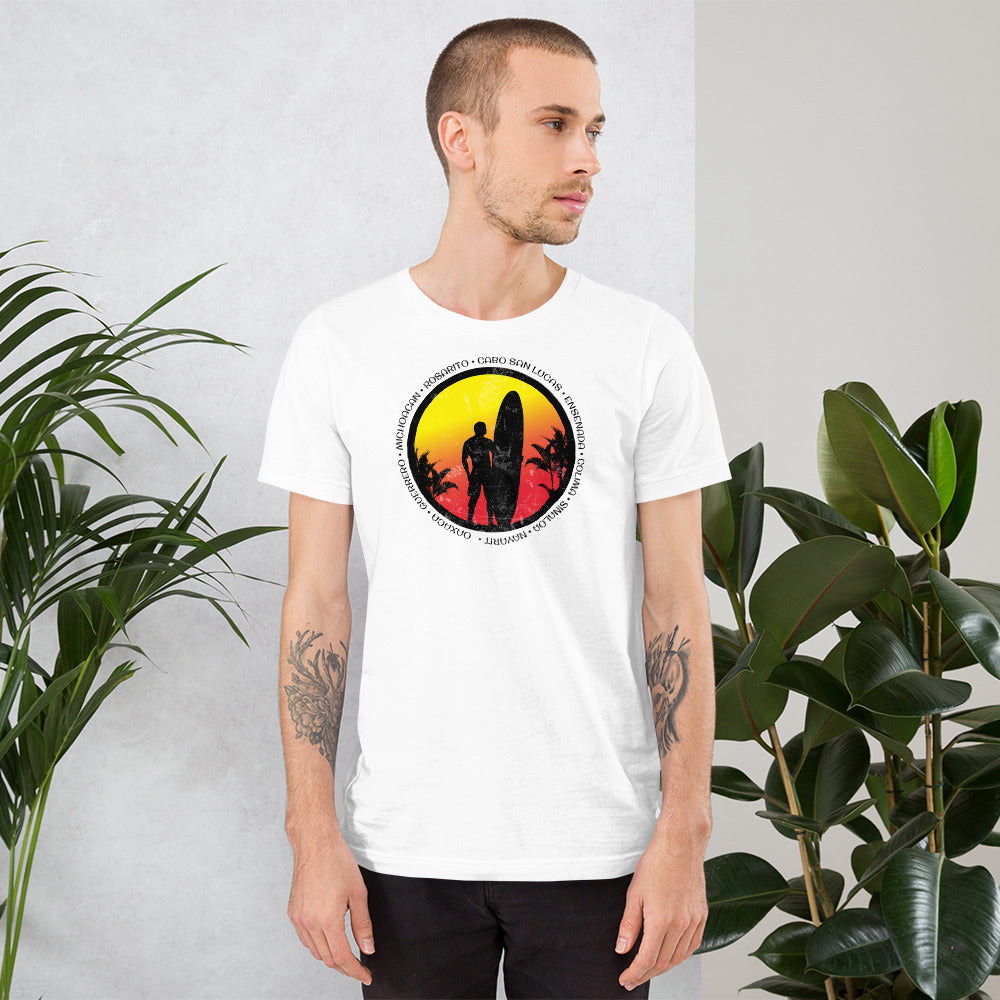 Cool Mexico Surf Fan Surfing Lover Beach Unisex T-Shirt