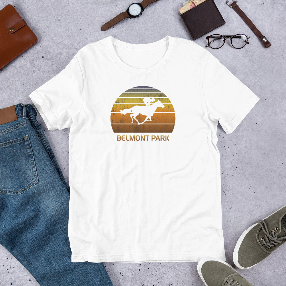 Retro Belmont Horse Racing Track Derby Fan Unisex T-Shirt