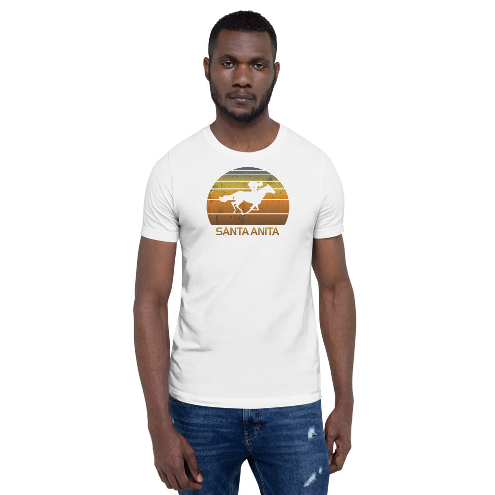 Retro Santa Anita California Horse Racing Track Derby Fan Unisex T-Shirt