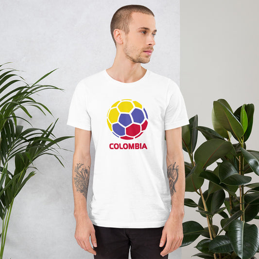 Colombia National Soccer Team Football Pride Country Flag Unisex T-Shirt