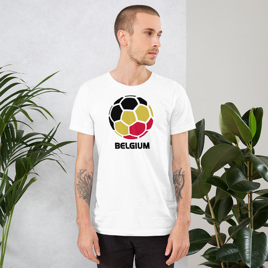 Belgium National Soccer Team Football Pride Country Flag Unisex T-Shirt
