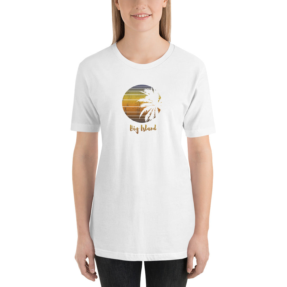 Retro Big Island Hawaii Beach Palm Tree Vacation Souvenir Unisex T-Shirt