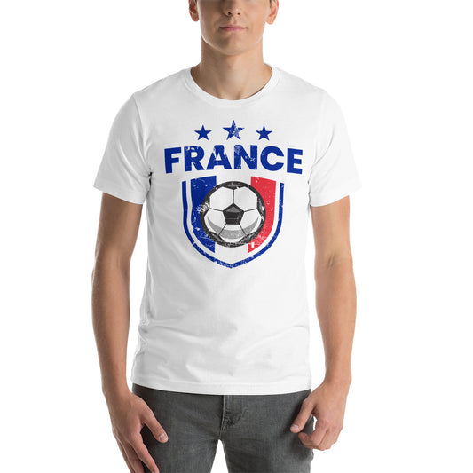 Retro France Soccer Team Football Fan Country French Flag Unisex T-Shirt