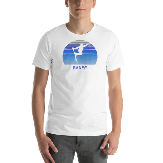 Retro Banff Canada Skiing Fan Unisex T-Shirt