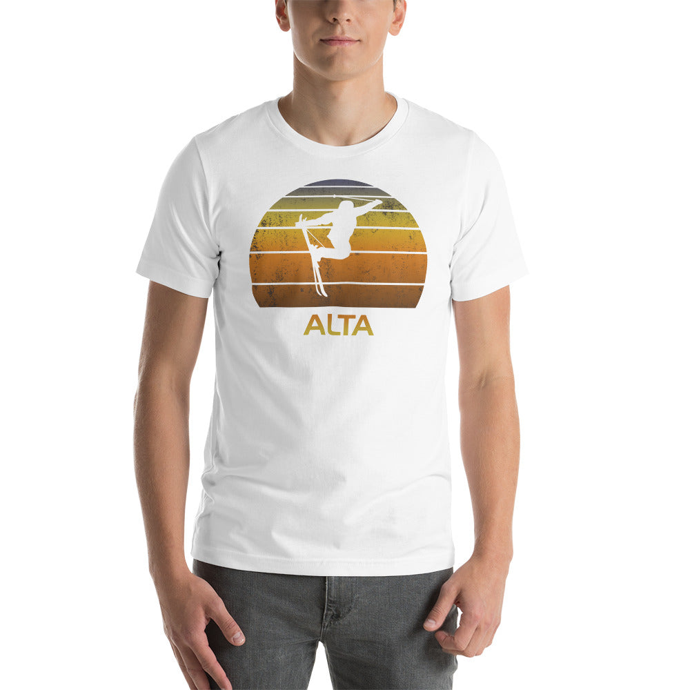 Cool Retro Alta Utah Skiing Ski Fan Unisex T-Shirt