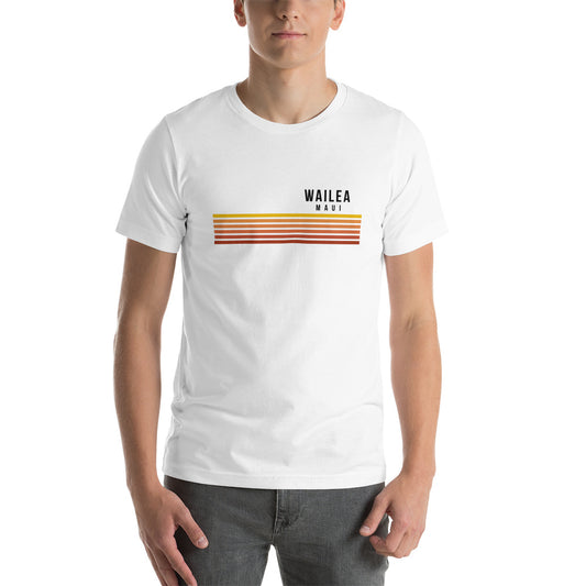 Retro Wailea Maui Hawaii Vacation Stripes Unisex T-Shirt