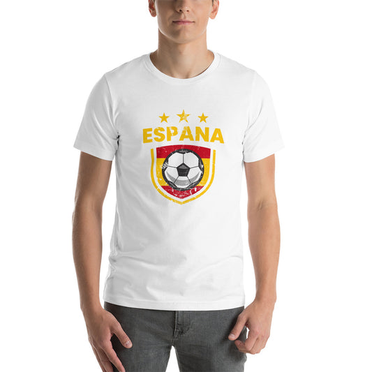 Retro Spain Soccer Team Football Fan Country Espana Spanish Flag Unisex T-Shirt