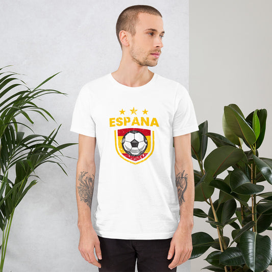 Retro Spain Soccer Team Football Fan Country Espana Spanish Flag Unisex T-Shirt