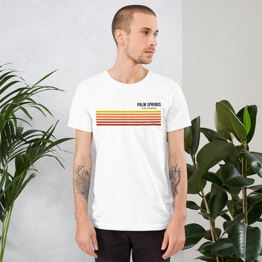 Retro Palm Springs California Vacation Stripes Unisex T-Shirt