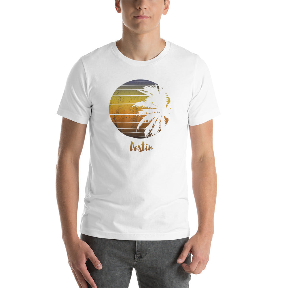 Retro Destin Florida Beach Palm Tree Vacation Souvenir Unisex T-Shirt