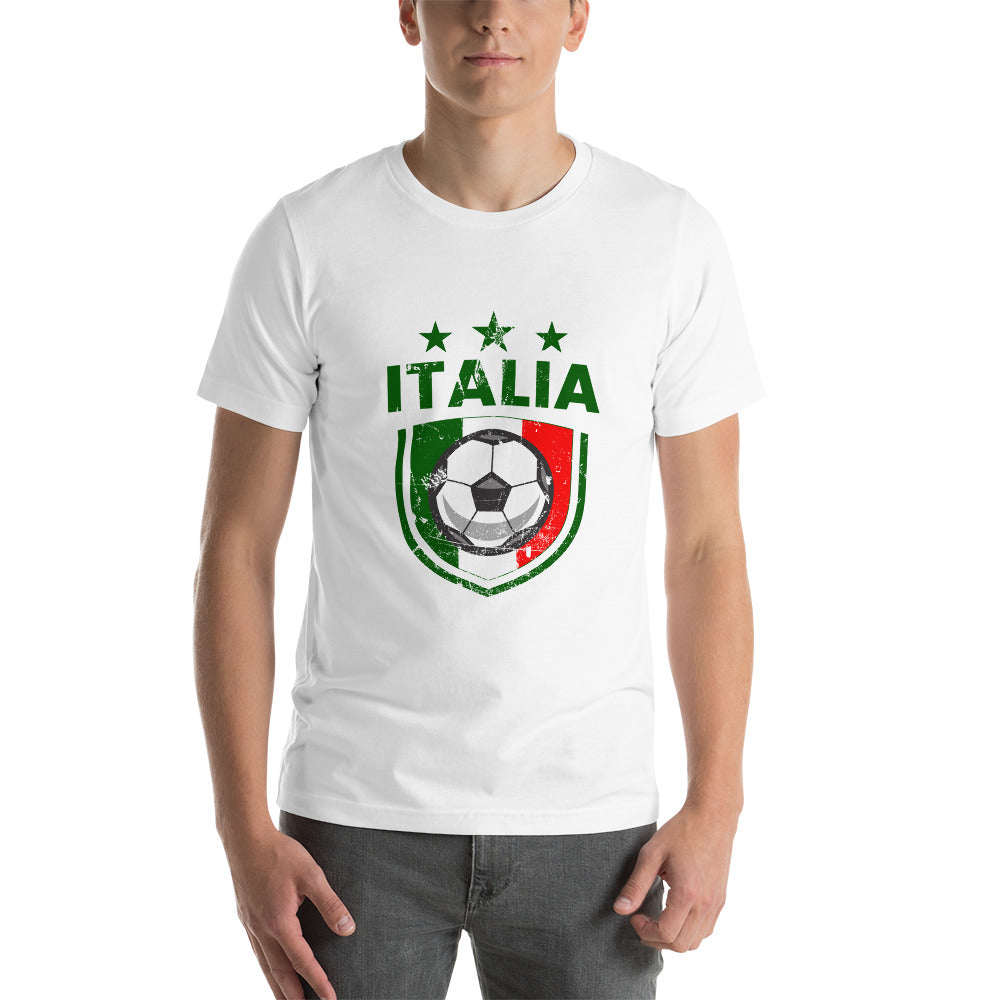 Retro Italy Soccer Team Football Fan Country Italian Italia Flag Unisex T-Shirt