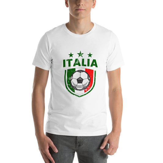 Retro Italy Soccer Team Football Fan Country Italian Italia Flag Unisex T-Shirt