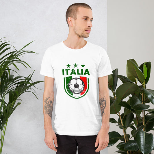 Retro Italy Soccer Team Football Fan Country Italian Italia Flag Unisex T-Shirt