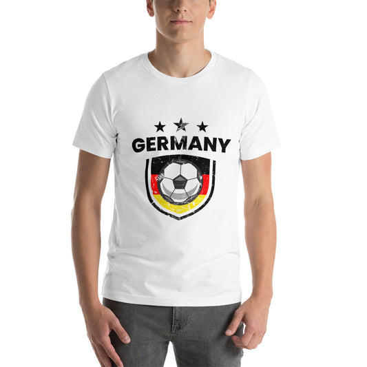 Retro Germany Soccer Team Football Fan Country Deutschland German Flag Unisex T-Shirt