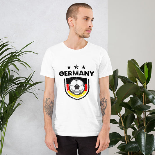 Retro Germany Soccer Team Football Fan Country Deutschland German Flag Unisex T-Shirt