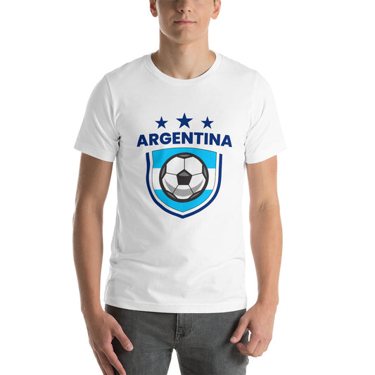 Retro Argentina Soccer Team Football Fan Country Argentinian Flag Unisex T-Shirt