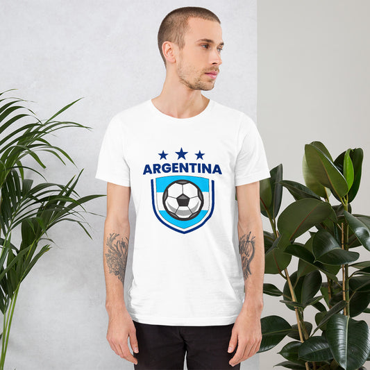 Retro Argentina Soccer Team Football Fan Country Argentinian Flag Unisex T-Shirt