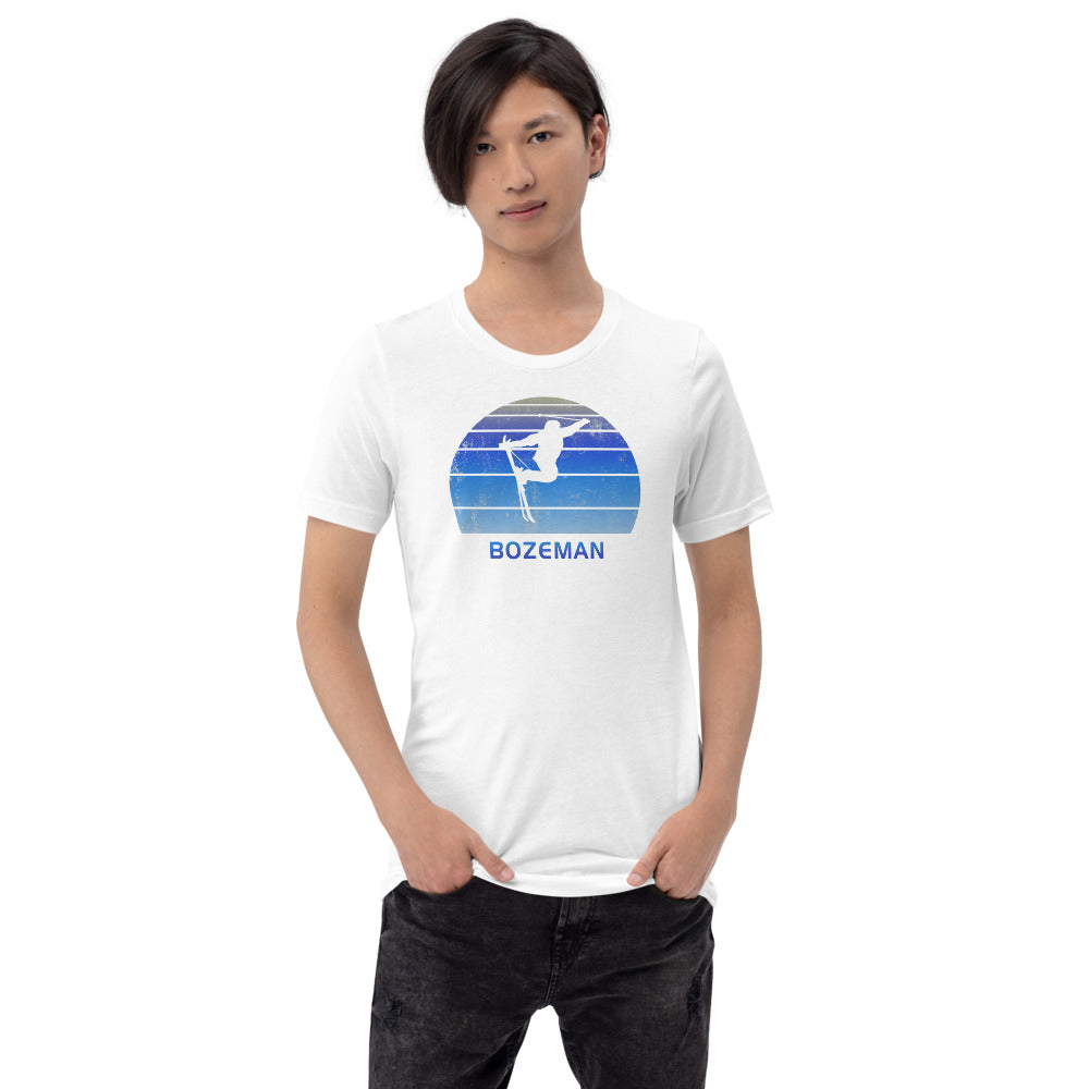 Retro Bozeman Montana Skiing Fan Unisex T-Shirt