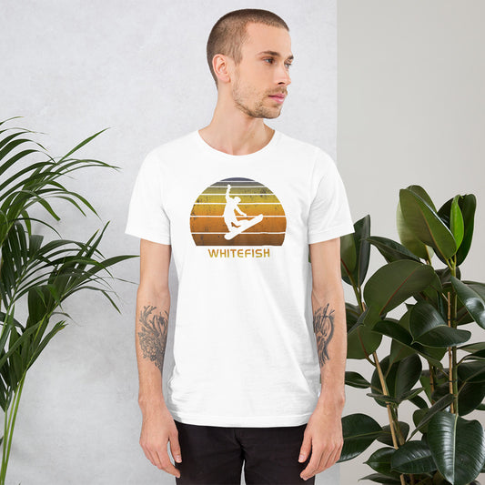 Retro Whitefish Montana Snowboarding Fan Unisex T-Shirt