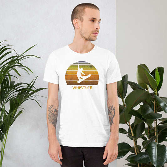 Retro Whistler Canada Snowboarding Fan Unisex T-Shirt