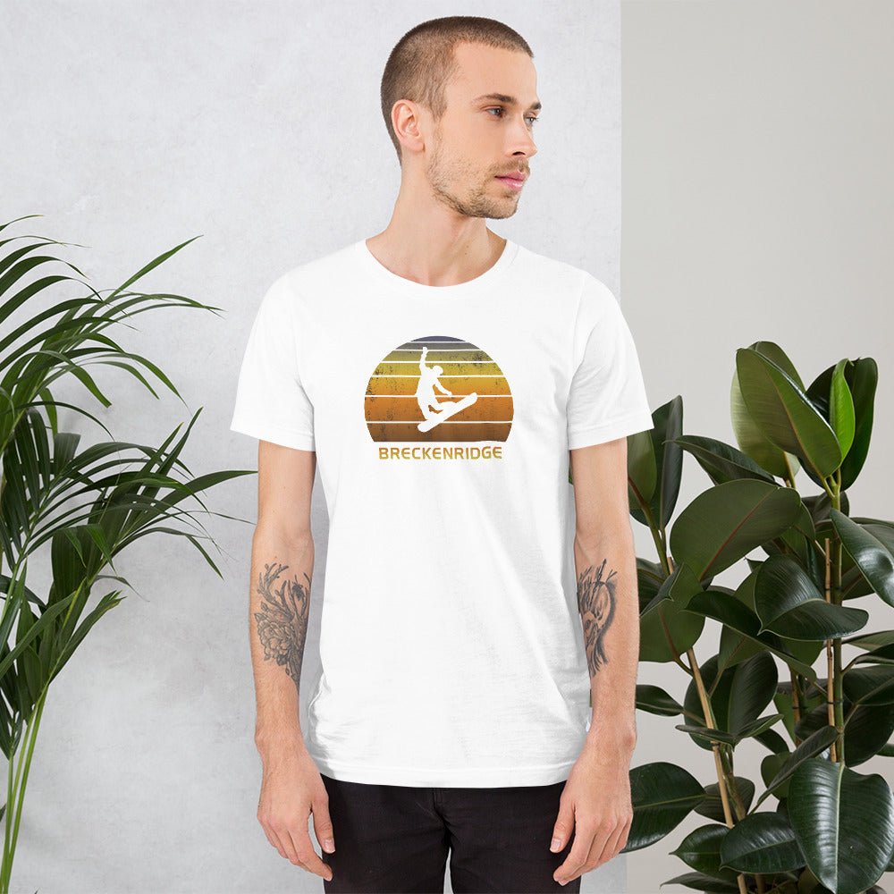 Retro Breckenridge Colorado Snowboarding Fan Unisex T-Shirt