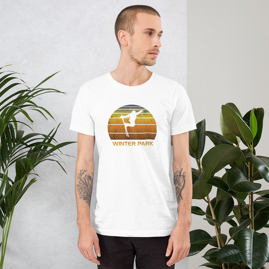 Cool Retro Winter Park Colorado Skiing Ski Fan Unisex T-Shirt