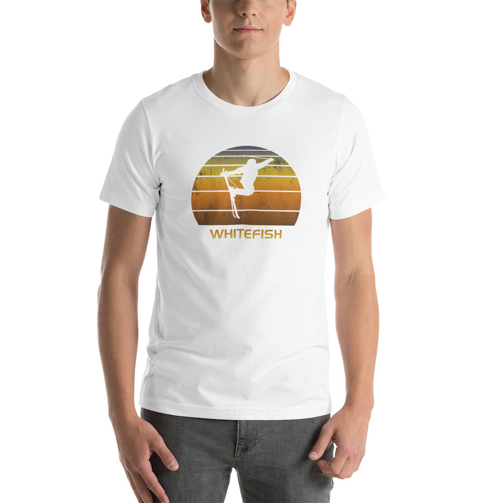 Cool Retro Whitefish Montana Skiing Ski Fan Unisex T-Shirt