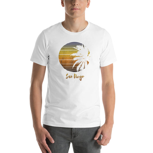 Retro San Diego California Beach Vacation Souvenir Palm Tree Unisex T-Shirt