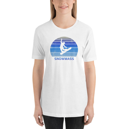 Retro Snowmass Colorado Snowboarding Fan Unisex T-Shirt