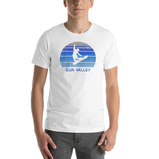 Retro Sun Valley Idaho Snowboarding Fan Unisex T-Shirt