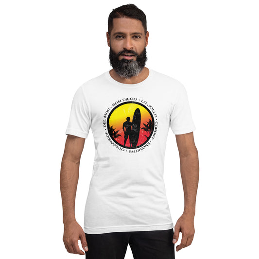 Cool San Diego County California Surf Fan Surfing Lover Beach Unisex T-Shirt