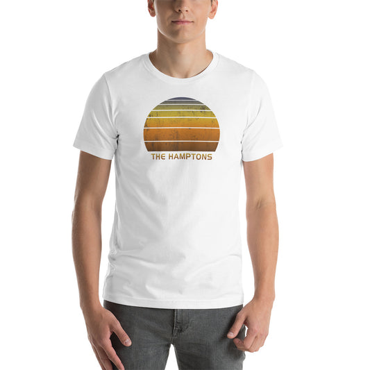Retro The Hamptons Vacation Souvenir Sunset Vintage Unisex T-Shirt
