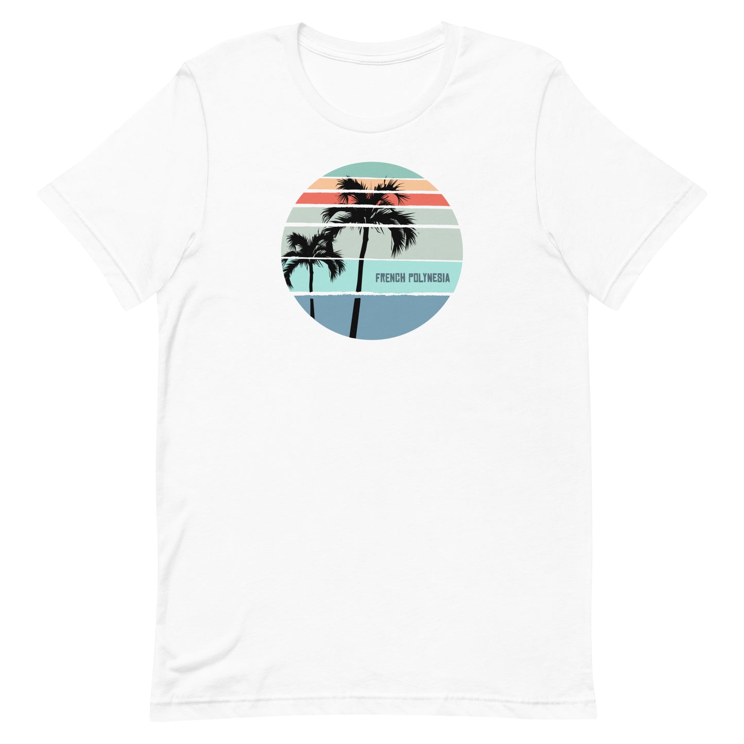 French Polynesia Palm Tree Vacation Souvenir Cool Unisex T-Shirt