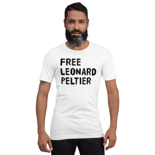 Free Leonard Peltier Slogan Native American Indian Justice Political Music Unisex T-Shirt