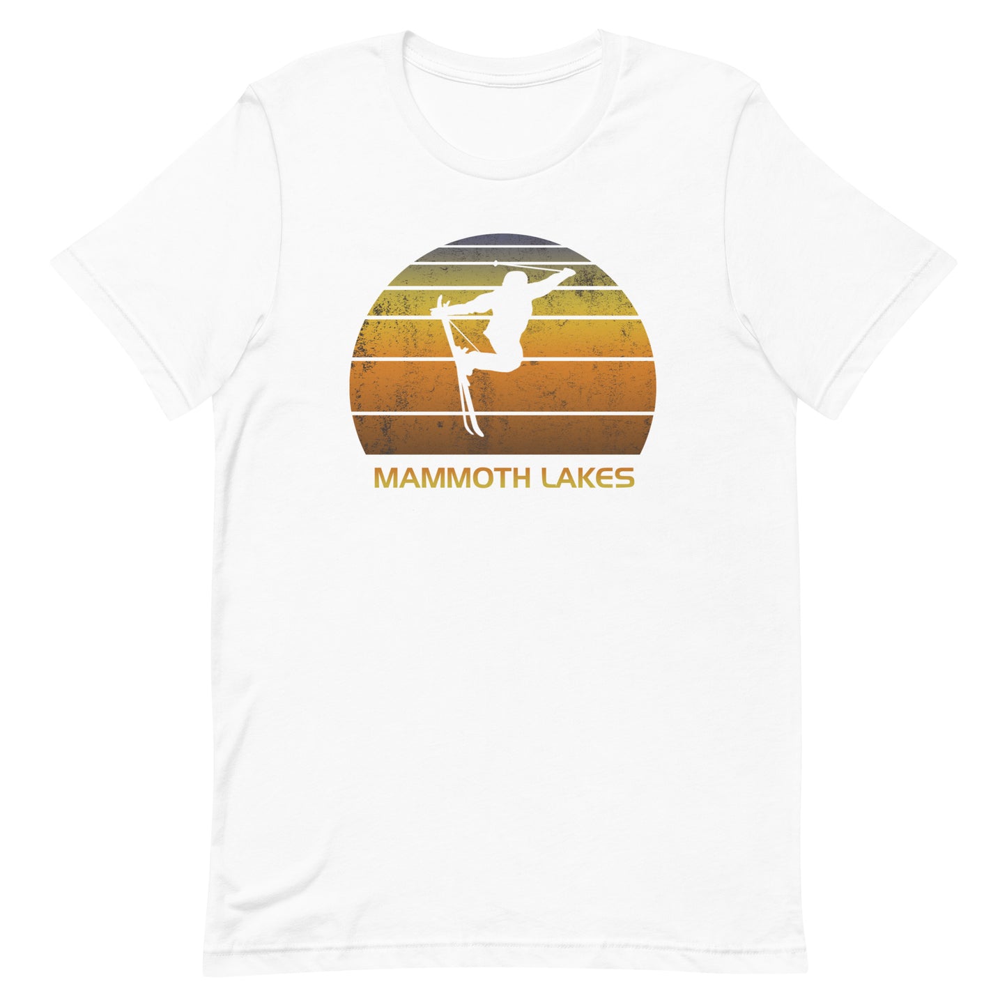 Retro Mammoth Lakes California Ski Fan Skier Sunset Unisex T-Shirt