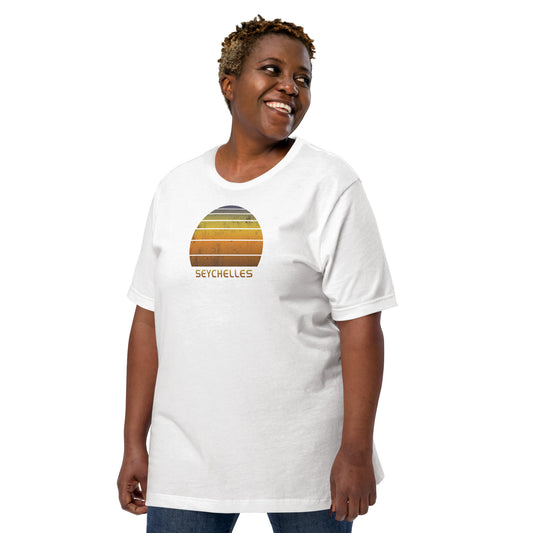 Retro Seychelles Islands Vacation Souvenir Sunset Vintage Unisex T-Shirt