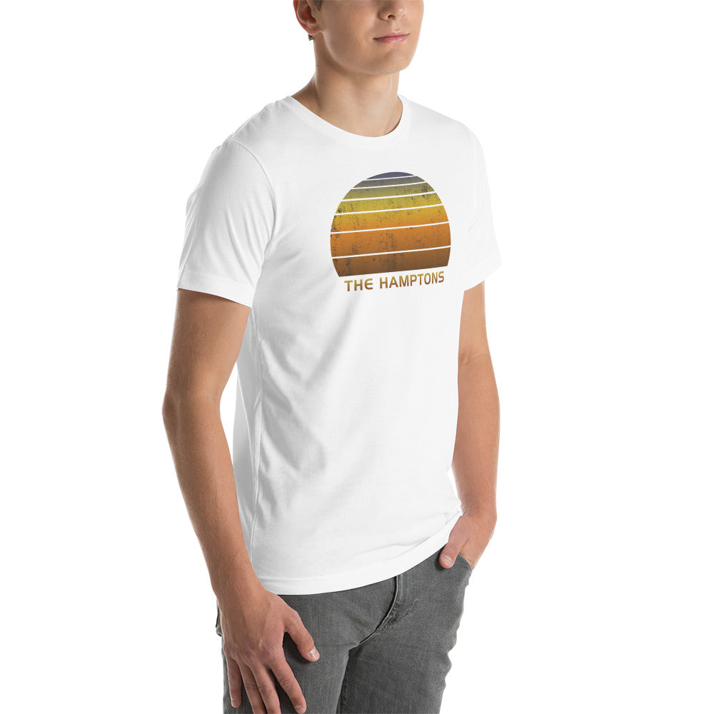 Retro The Hamptons Vacation Souvenir Sunset Vintage Unisex T-Shirt